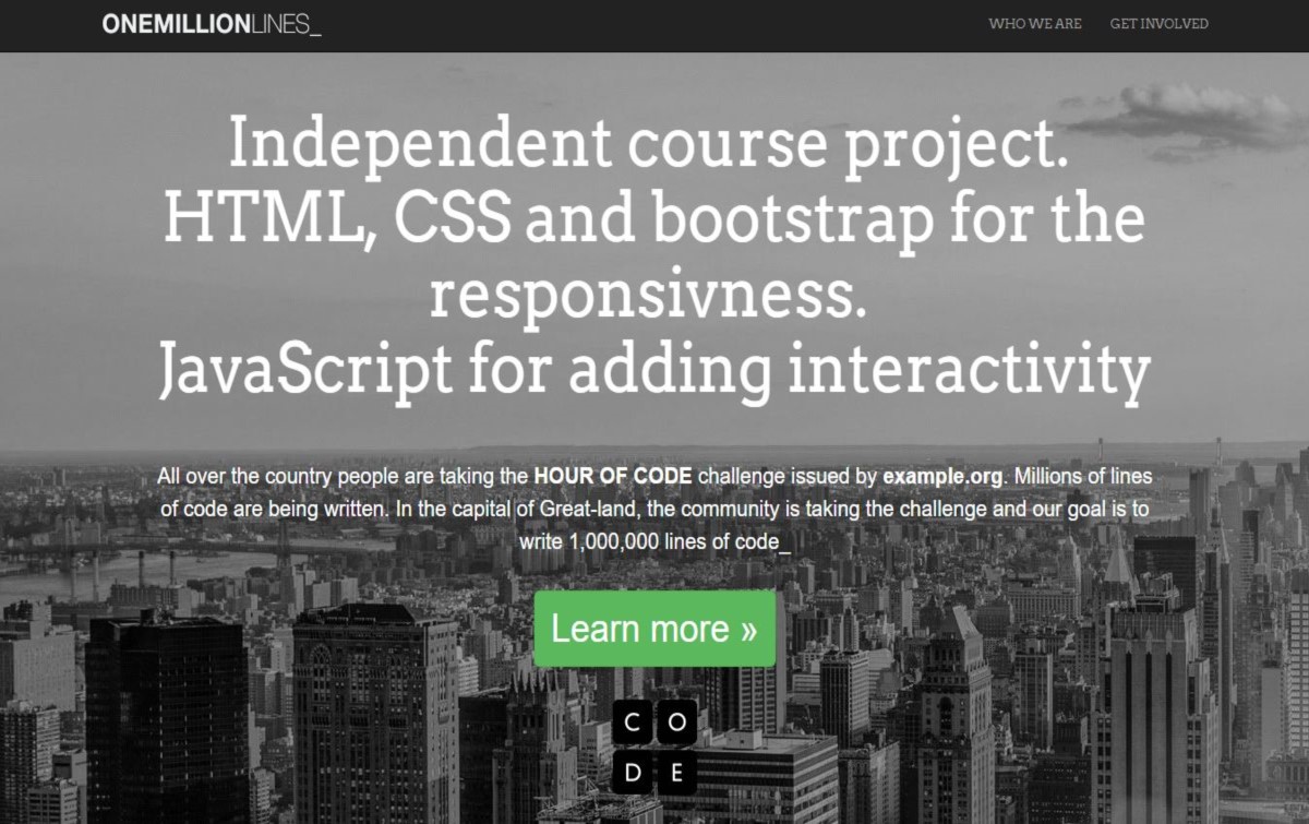Responsive web page project